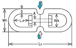 水本機械 ベアリング入りスイベル (MS)の寸法図