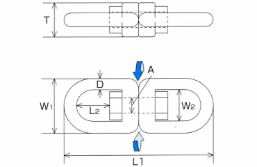 水本機械 ステンレス 強力スイベルの寸法図