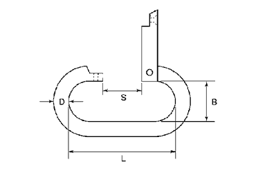 水本機械 ステンレス オーバルキャッチの寸法図