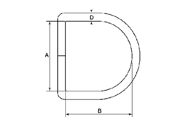 水本機械 ステンレス Dリンク (RD)の寸法図