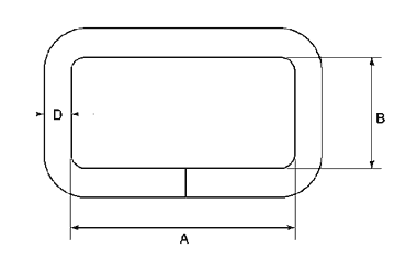 水本機械 ステンレス 四角リンクの寸法図