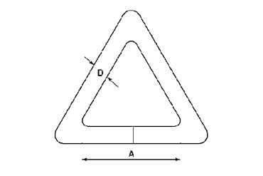 水本機械 ステンレス 三角リンクの寸法図