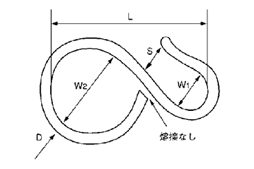 水本機械 ステンレス パイプS環の寸法図
