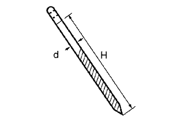 水本機械 ステンレス 丸カンスクリュー(丸カンなし)の寸法図