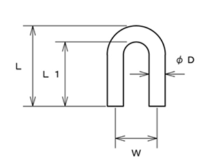 水本機械 ステンレスUカン (US)の寸法図