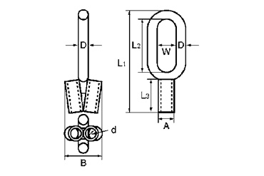 水本機械 ステンレス ワイヤーコースリングの寸法図
