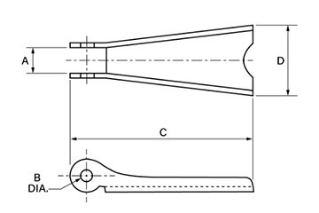 クロスビー アイフック用ラッチセット (SS4055)の寸法図