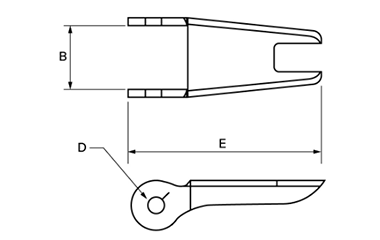 クロスビー アイフック用ラッチセット (S4320)の寸法図