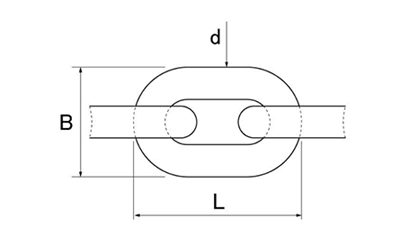 鉄 雑用チェーン (30m品)(ふじわら品)の寸法図