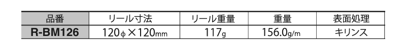 ニッサチェイン 真鍮 ワイドマンテル リール巻チェーン (BM)(15m巻)の寸法表