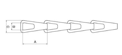ニッサチェイン ステンレス サッシュチェーン(30m巻)(SP)の寸法図
