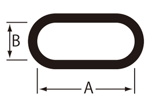 ニッサチェイン ステンレス ヘビーリンクチェーン(研磨品・溶接あり)の寸法図