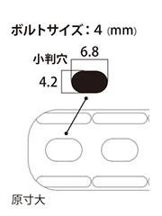 ステンレス キレイ曲る板 (連続穴付)(AP)の寸法図