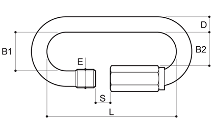 ふじわら ステンレス ブラックリングキャッチ (塗装ブラック/艶消)(セラミックコート)の寸法図