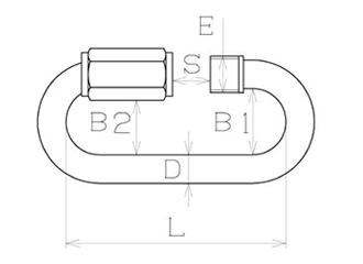 ステンレス リングキャッチ(輸入品)の寸法図