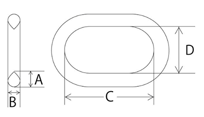 ひめじや プラスチックチェーン(PCC-)(リールm巻)の寸法図