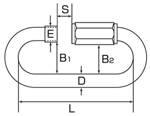 鉄 リングキャッチ 連結環 (SHW)(ひめじや)の寸法図