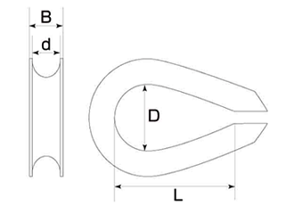 ステンレス ワイヤーコース (KR)(ひめじや)の寸法図