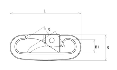 浅野金属工業 ステンレス チェーンフックA型 (AK)の寸法図