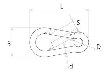 浅野金属工業 ステンレス AKフック(AK0999)の寸法図