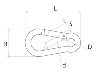 浅野金属工業 ステンレス AKフックの寸法図
