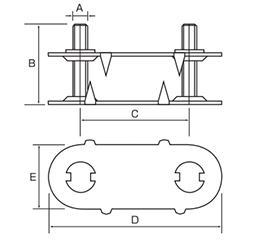 スリーエッチ 鉄 F型コンベアーレーシング (F)の寸法図