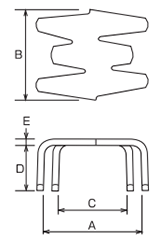 スリーエッチ ブリストル(B型コンベアーレーシング)(綱目用)(B)の寸法図