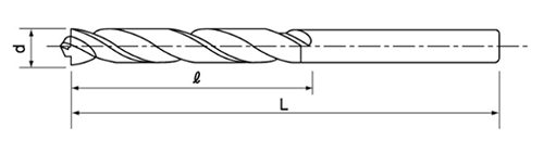 イシハシ精工 コバルト武蔵ドリル(HSCO)(袋・CO/パック品P-CO)の寸法図