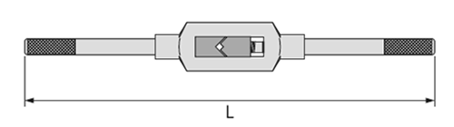 ライト精機 タップハンドル(並級)の寸法図