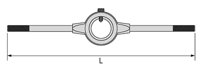ライト精機 ダイスハンドル(鉄品)の寸法図