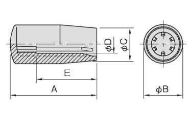 イマオ ピラーグリップ(セルフロック)の寸法図