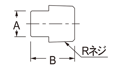カクダイ 黄銅 四角プラグ (クローム)(6168A-●)の寸法図