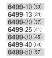 カクダイ 砲金丸ニップル (6499-●)の寸法表