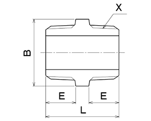 シーケー金属 CK (黒/白)継手 六角ニップル(Ni)の寸法図
