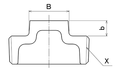 シーケー金属 CK (黒/白)継手 四角プラグ(P)の寸法図
