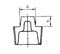 日立金属 (黒/白) 継手 四角プラグ(P)の寸法図