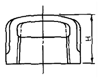 日立金属 (黒/白)継手 キャップ(BCA)(バンド付)の寸法図
