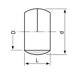 RB リング玉/ アソー黄銅 リングダマ(RB-1004 4(リングジョイントに使われるリング玉(の寸法図