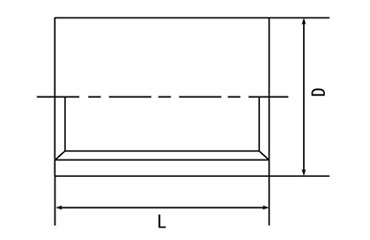 KSG(春日井) ステンレス SUS304 ソケットストレートの寸法図