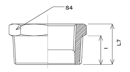 ナゴヤ ステンレス SUS304 ブッシング (B)の寸法図
