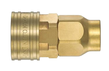 日東工器 TSPカプラ BRASS NBR TSN型 ソケット (ブレードホース取付用/真鍮製)の商品写真