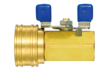 日東工器 TSPカプラ ボールバルブ付 BRASS FKM BV-TSF型 ソケット(おねじ取付用/真鍮製)の商品写真