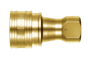 日東工器 SP-VカプラTypeA BRASS (FKM) ソケット(おねじ取付用/真鍮製)(●S-V-A)の商品写真