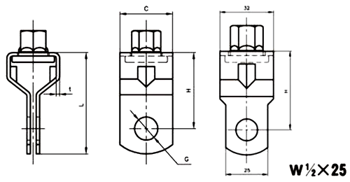 A10313 アカギ ロック(吊BT+吊バンド接続用)の寸法図