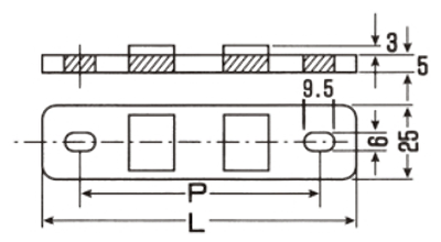 A20440 PPサドル用台座(VPアイボリー)の寸法図