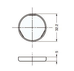 樹脂 アジャスターベース-AD-501型、 AD-502型用カバー(ポリエチレン樹脂)の寸法図