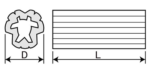 カール PCプラグ(樹脂製プラグ)の寸法図