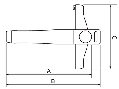 トンボアンカー(壁つなぎ接続アンカー)の寸法図