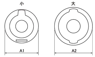 トンボアンカー用 (ゴム)の寸法図
