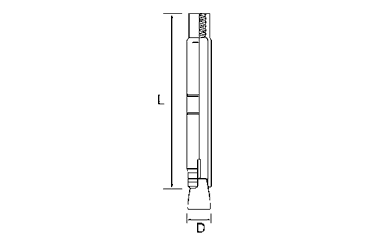 鉄 アジャストアンカー AGタイプ (メネジタイプ・本体打込式)(小箱時打込棒1本付)の寸法図